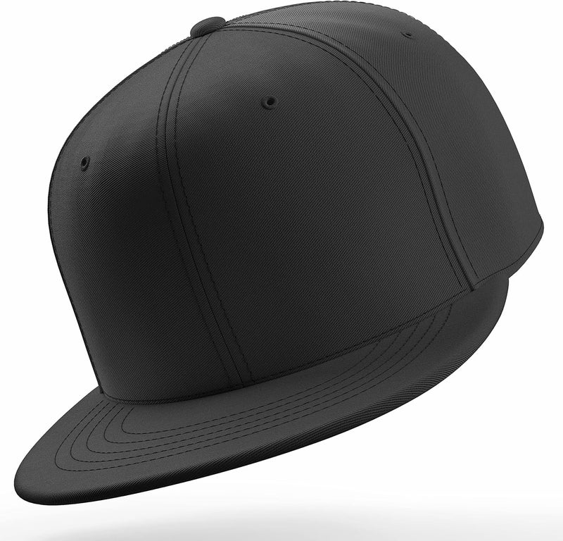 Daxton Store Classic Blank Snapback Flat Bill Visor Hat Cap One Size Adjustable Back - Image 4